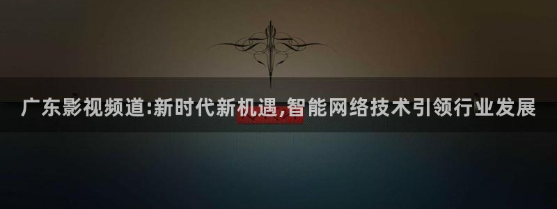 驰策驰影院电视剧免费：广东影视频道:新时代新机遇,智能网络技术引领行业发展